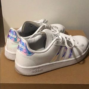 Iridescent Adidas sneakers